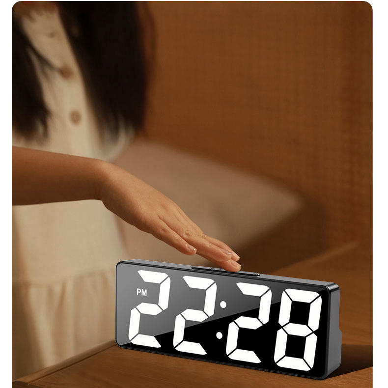Desktop Clock Multifunctional Electronic Clock Living Room Alarm Clock Silent Needle Student Plug In Dual Purpose Small Alarm Clock_voghion.com