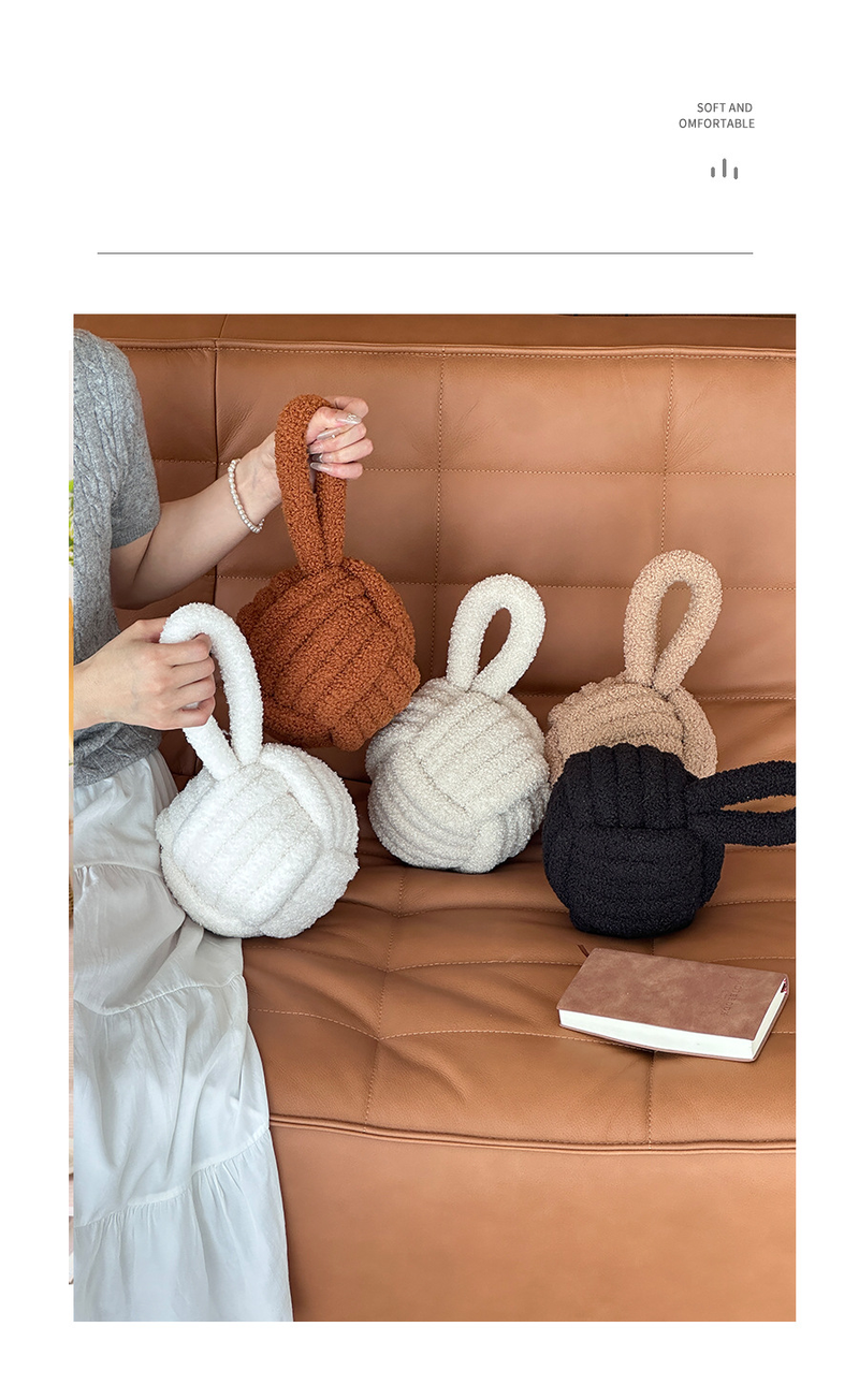 Noise-Reducing Door Stopper - Soft Lamb Wool Door Handle Hook, Non-Slip & No-Drill Design For Home & Office_voghion.com