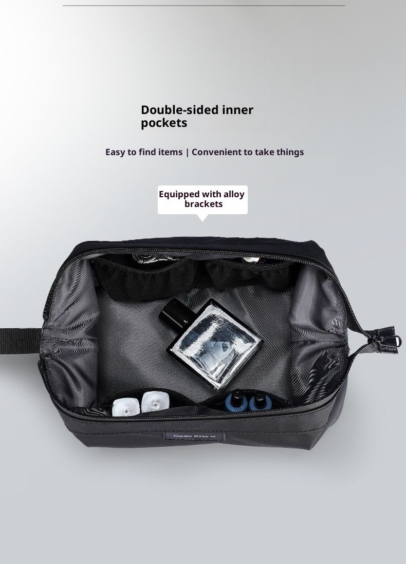 Premium Travel Toiletry Bag - Water-Resistant Oxford Fabric With Wet/Dry Compartments - Large Capacity Shaving Dopp Kit For Business Trips & Vacations_voghion.com