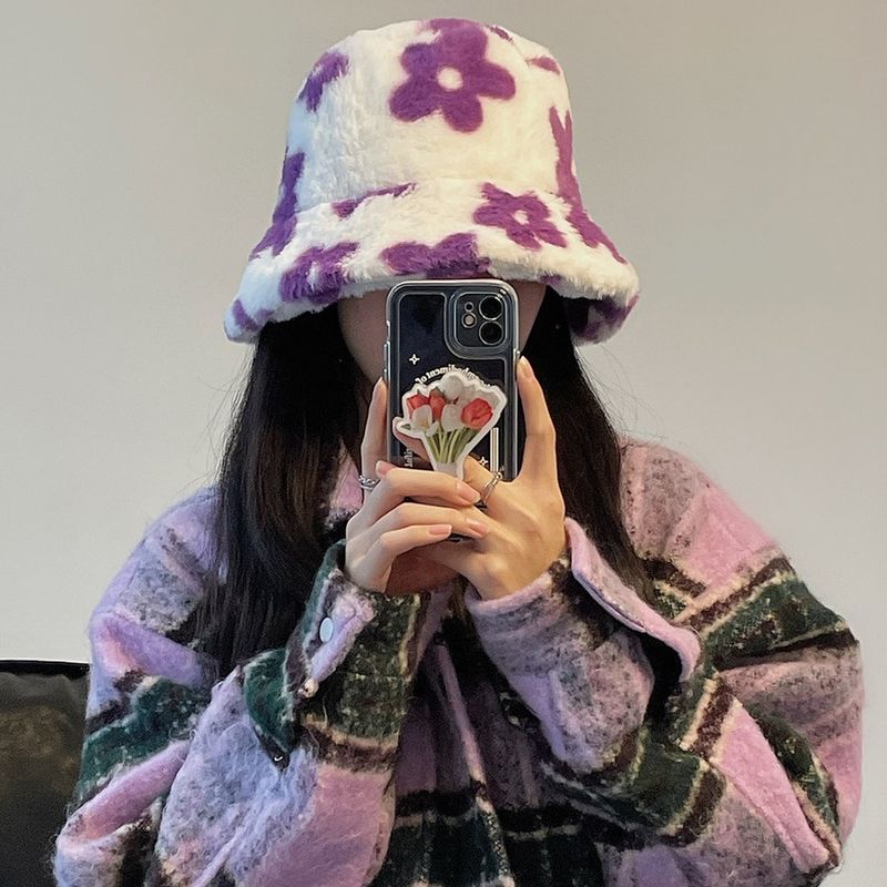 2023 Nieuwe Luie Pluche Bloem Vissershoed Kinderen, Veelzijdig voor herfst en winter, Warme oorbeschermingskap, Modieus_voghion.com