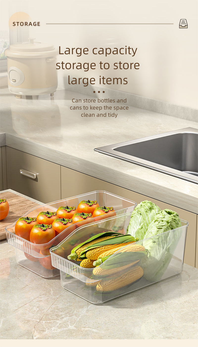 Yele Frigorifero Cassetto Trasparente Tipo Birra Cestello Portaoggetti Cucina Classificazione Verdura Frutta Uova Mantenimento Freschezza_voghion.com