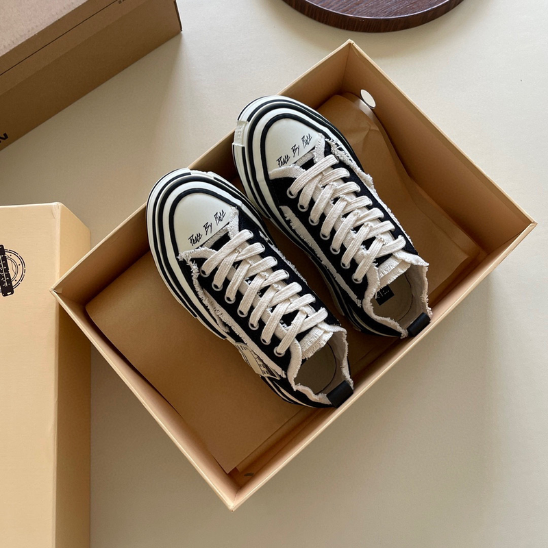 Vanness Wu Same Style Beggar Shoes Dirty Couple Models Canvas Shoes Women S Thick Soled Casual Sneakers All Match New Single_voghion.com