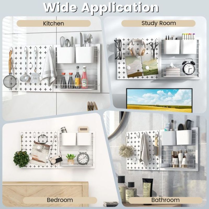Organizer Pegboard Magnets Combination Kit Wall Combination And Hooks With_voghion.com