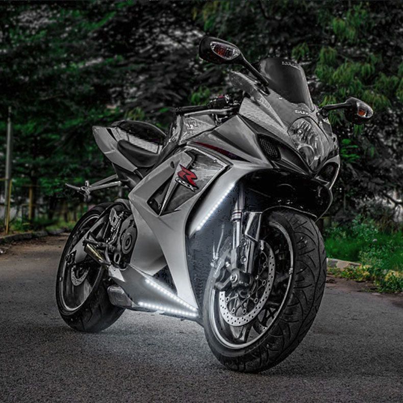 illuminazione d'atmosfera a LED per auto e moto di vendita calda, 6 strisce di luce per telaio, luce per piedi, barra luminosa ad alta luminosità_voghion.com