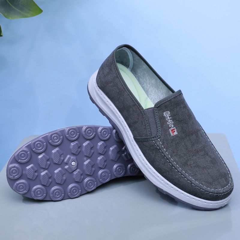 Frühling und Herbst Casual Single für Männer, koreanische Version Canvas Board Schuhe, einen Fuß dicke Sohle Anti-Rutsch, Fahrer_voghion.com