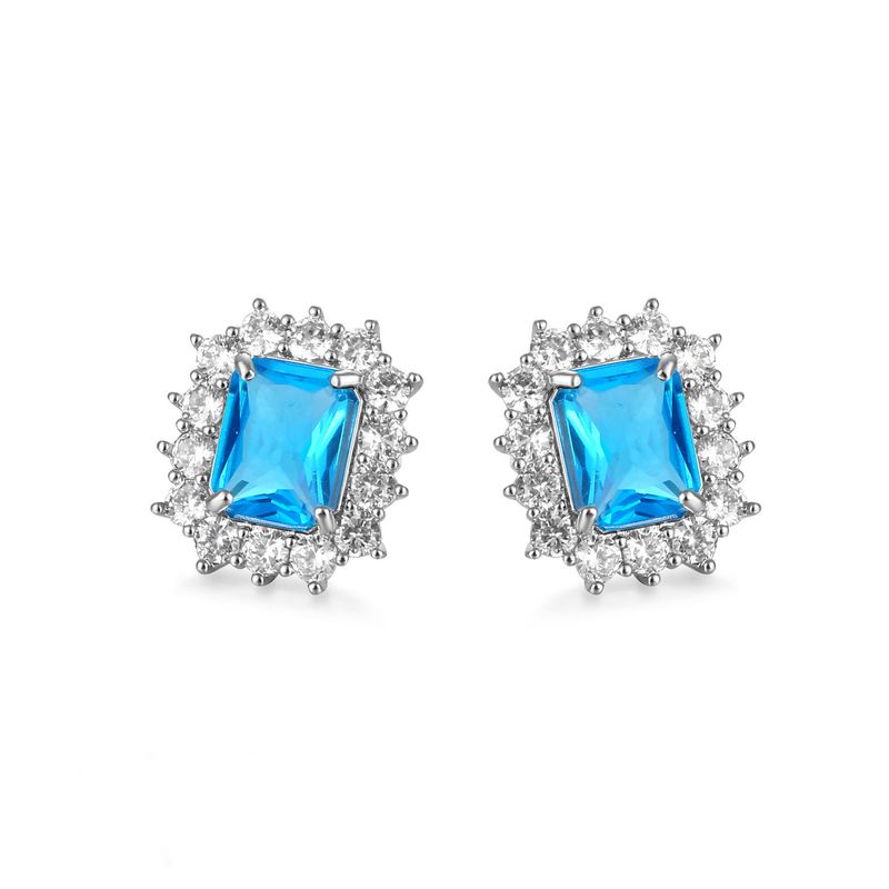Joseph Schmuck Heißer Intarsien Zirkon Platz Antike Ohrringe Bunte Zirkon Ohrringe_voghion.com