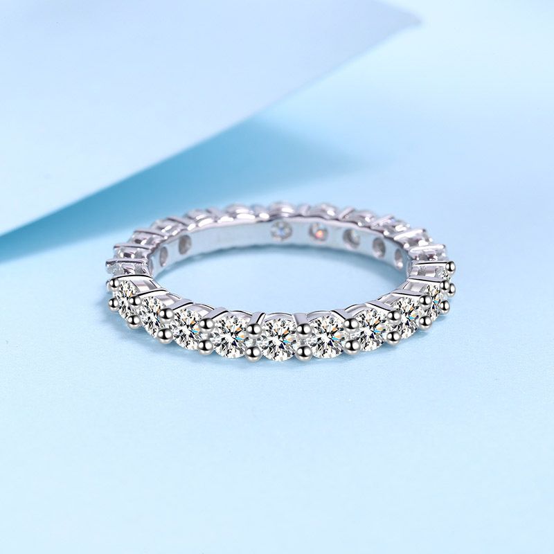 Tancise Sterling Silber 2,2 CT Moissanit Edelstein Ringe für Frauen Ehering Romantisches Paar Ring Schmuck Geschenke_voghion.com