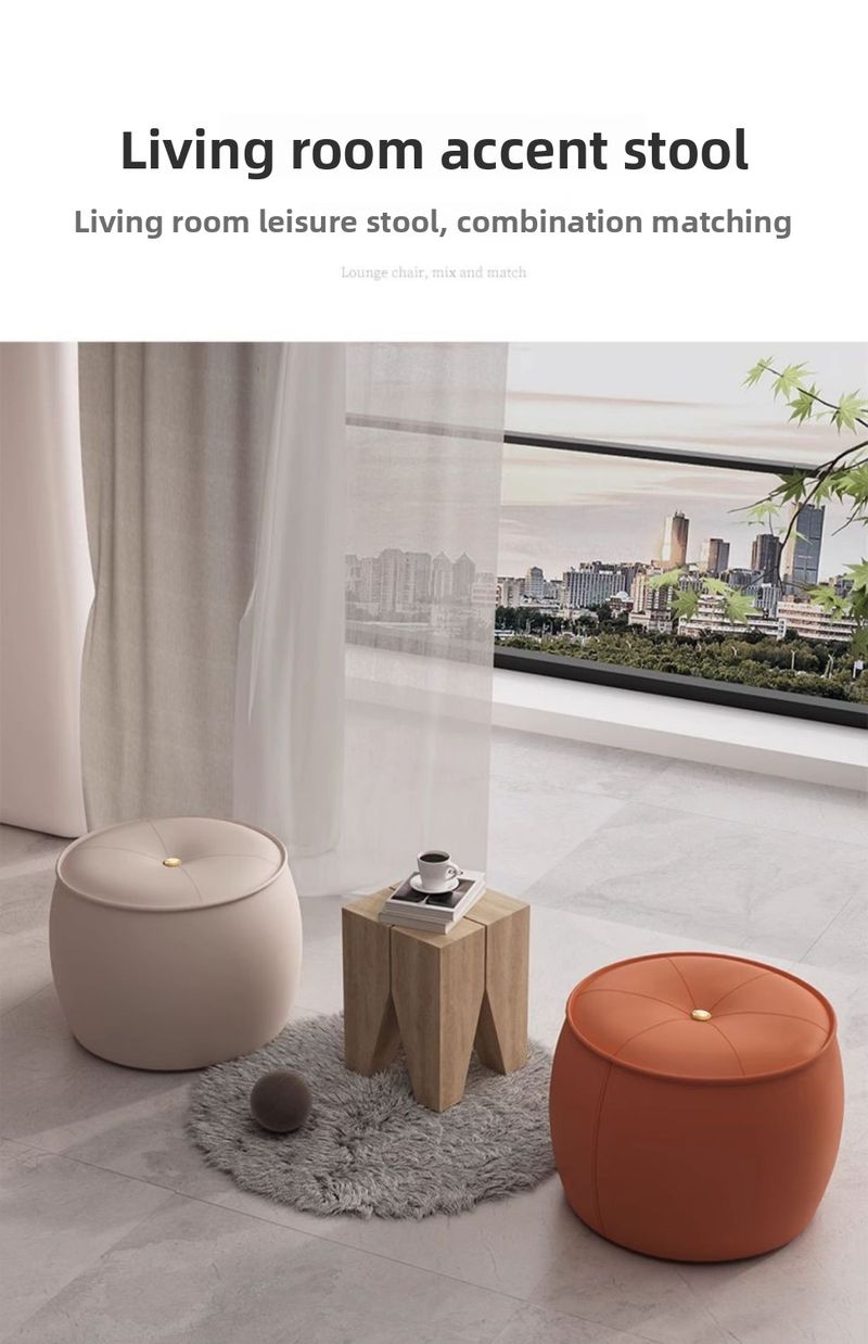 Kürbis Runde Hause Kleine Schuh Ändern Licht Luxus Sitzkissen Internet Berühmtheit Einfache Kaffee Tisch Niedrigen Wohnzimmer_voghion.com