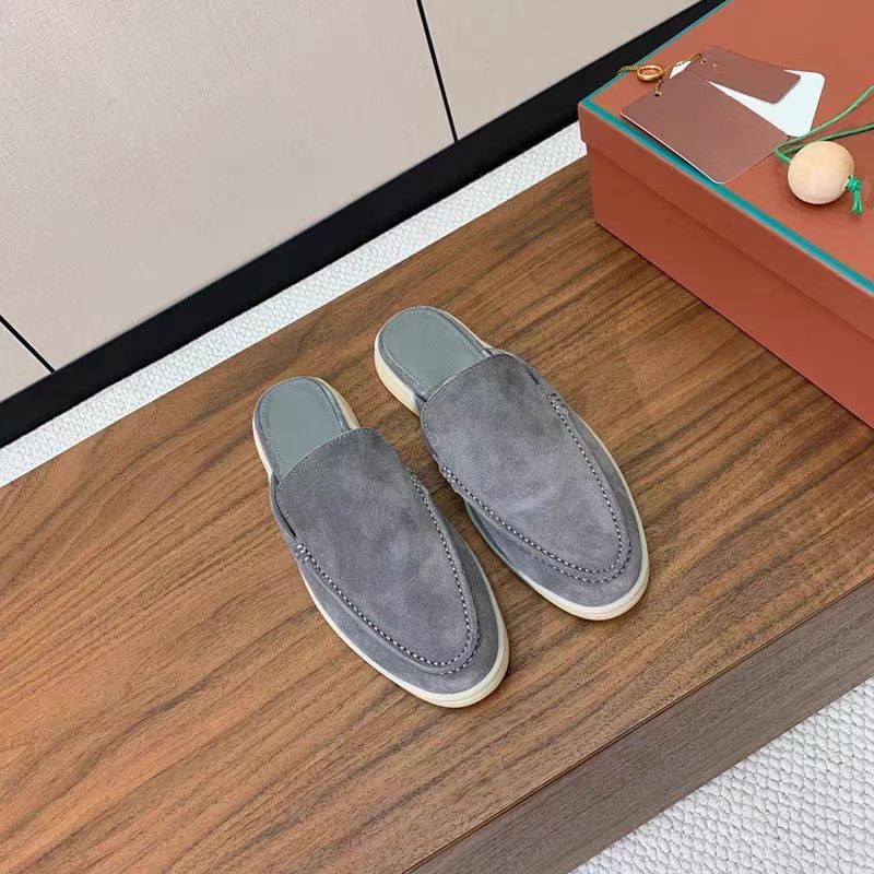 Summer Slow Walking New Closed-Toe Flat Half Slippers Men's Slip-On Shoes Large Size_voghion.com