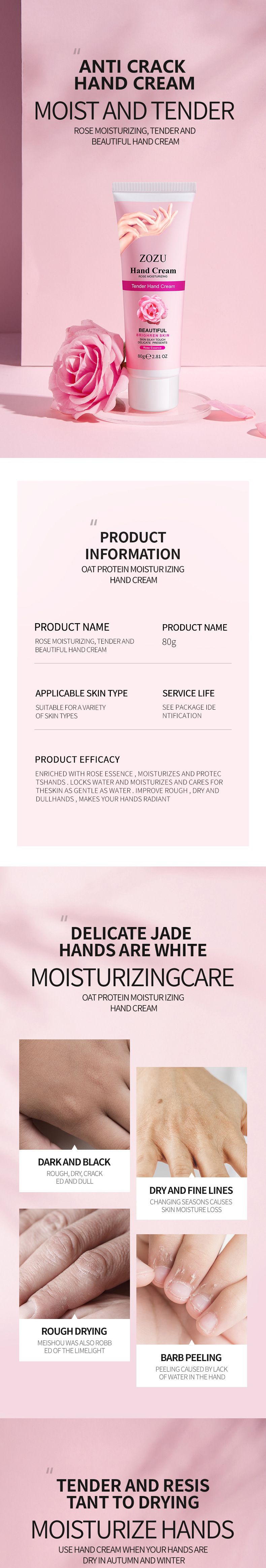 ZOZU Avocado Moisturizing And Softening Hand Cream 80g Moisturizing Moisturizing Anti-Cracking Hand Cream_voghion.com