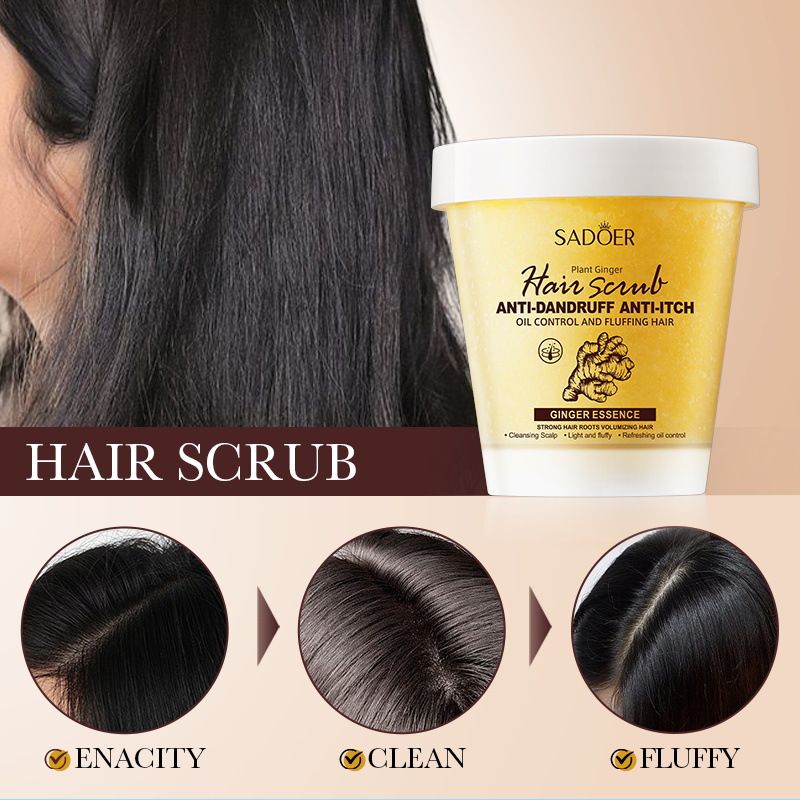 SADOER Ginger oil control fluffy hair cleansing cream dandruff removal shampoo in full English_voghion.com