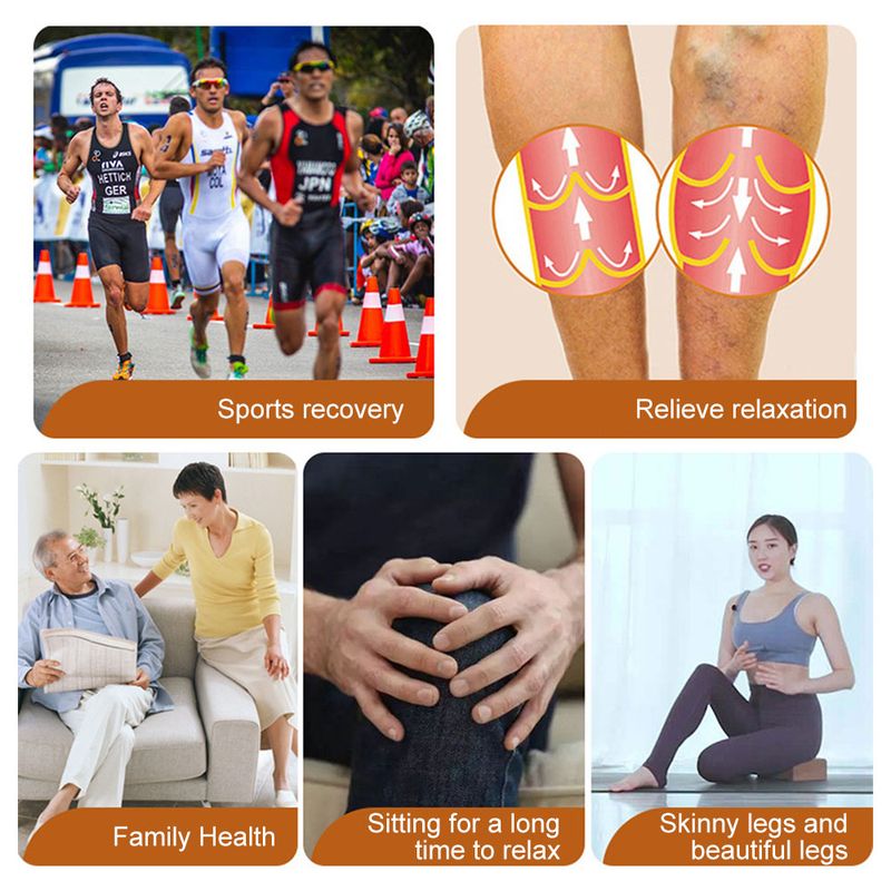 4 Cavity 360° Stivali per Atleta Sollievo Dolore Muscolare e Dolore Aria Compressione Gambe Massaggiatore Ginocchio Massaggio_voghion.com