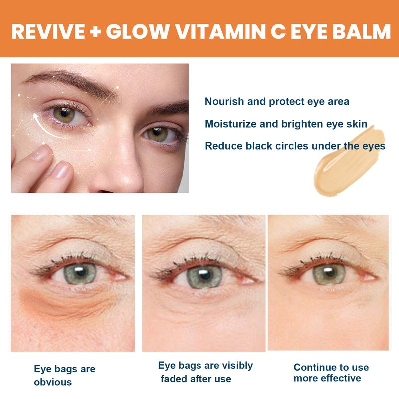 Vitamin C Eye Cream Stick fir feine Linnen ronderëm Aenbeutel a Kräidféiss ze reduzéieren Firméierend a befeuchtend Auge Creme Stick_voghion.com