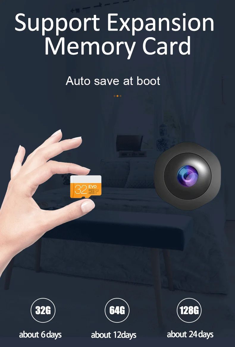 Minicâmera Wi-Fi 4K HD sem fio dispositivo doméstico inteligente câmera espião visão noturna invisível câmera detecção de movimento remoto_voghion.com