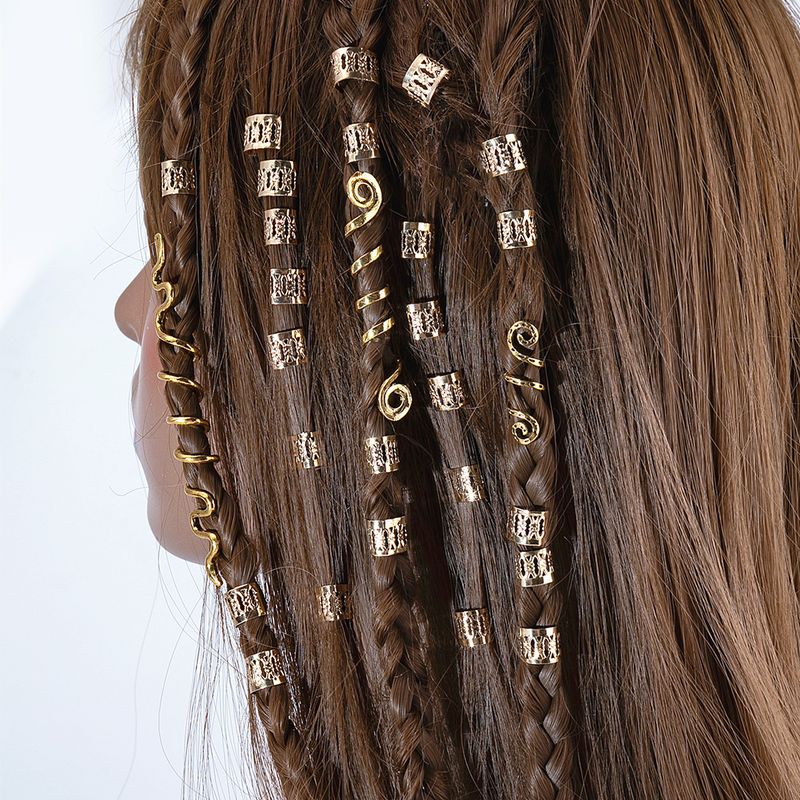 Haarspangen im keltischen Knoten-Ethno-Stil mit rotierender Spirale und Schlangenform aus galvanisierter Legierung, Retro-Haarschmuck_voghion.com