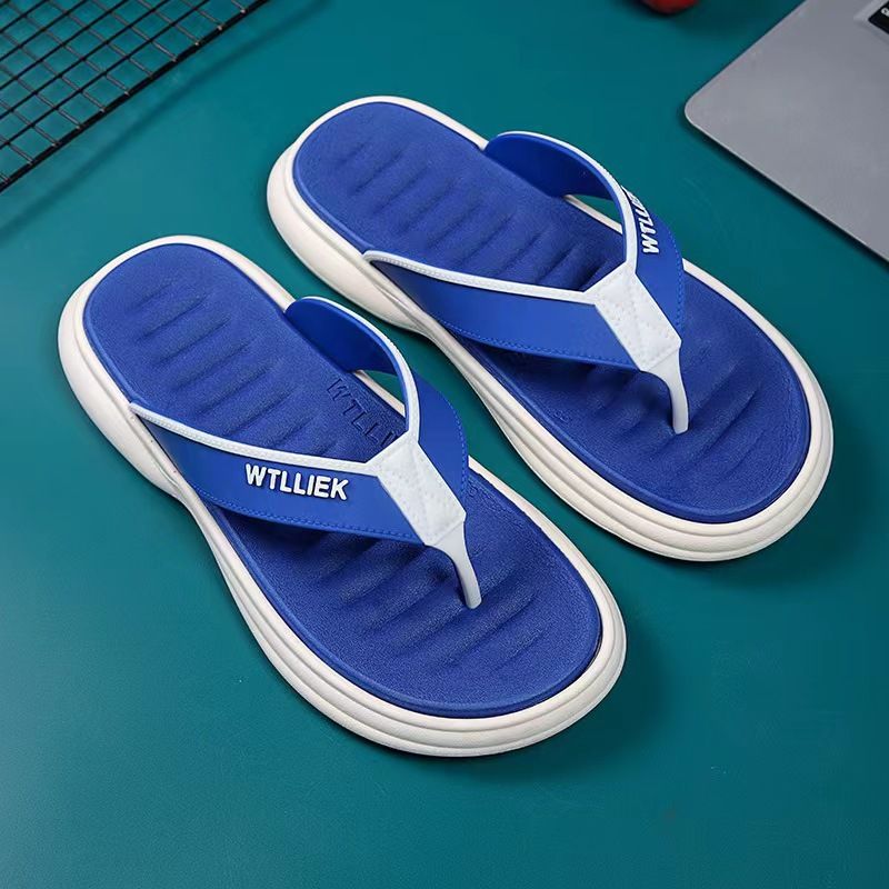 Sandali a spina di pesce per abbigliamento casual estivo, marchio alla moda antiscivolo con suola spessa e intersuola in EVA con clip, sandali da spiaggia da uomo e_voghion.com