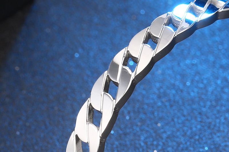 Damenschmuck – Stilvolles Titanstahl-Kettenarmband mit hohlem Design, minimalistisch und stapelbar für den Alltag, einfaches, vielseitiges Nischendesign_voghion.com