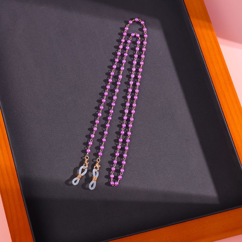 New Fashion Hanging Trendy Colorful Pearl Glasses Anti-Slip Mask Chain_voghion.com