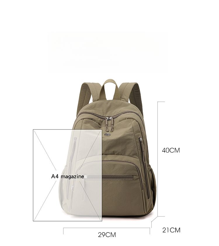 Sac à dos ultra-léger et imperméable en nylon parachute pour femme, grande capacité, tendance et de niche_voghion.com