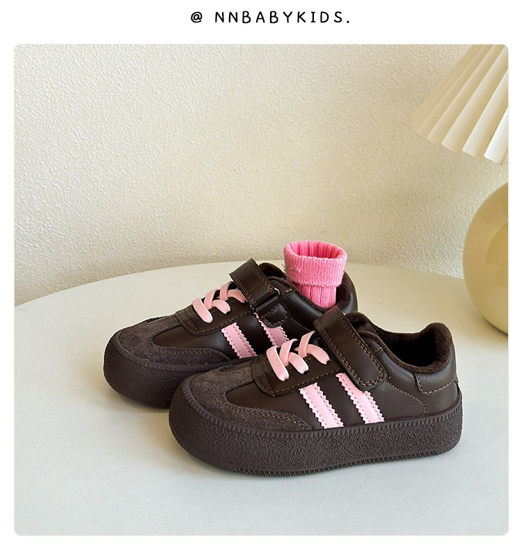 Kangdi Cat edizione coreana allenamento in velluto per bambini 2023 inverno nuove scarpe da tavola in cotone per ragazzi e ragazze studente_voghion.com