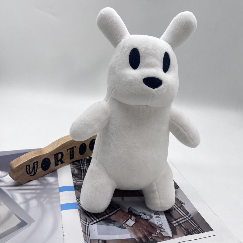 White World Slug Rain Cat Plush Toy Stuffed Animal Gift For Kids_voghion.com