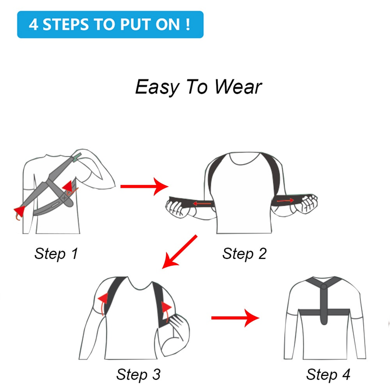 Clavicle Spine Corrector Belt Adjustable Unisex Upper Back Shoulder Lumbar Posture Correction fashion 70% discount_voghion.com