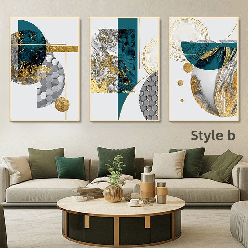 Dekorativ für Wohnzimmer, Eingangsbereich, Flur, nordische minimalistische Linie, Heim-Triptychon, Atmosphäre, Korridor, keine Installation_voghion.com