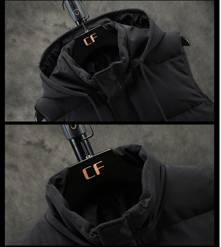 autumn and winter Korean version casual men's cotton vest men's vest thickened_voghion.com