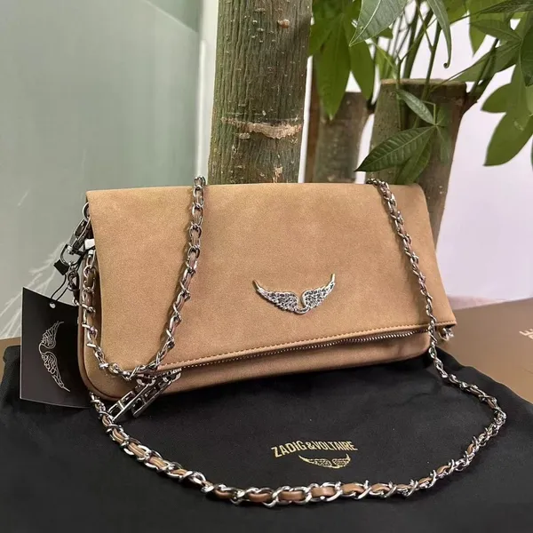 7A Pochette Rock Swing Your Wings Womens Tote Handbag Shoulder Man Genuine Leather Zadig Voltaire Bag Wing Chain Fashion_voghion.com