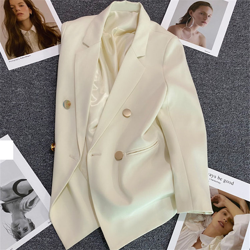 Damenbekleidung Anzugjacke große Größe einfacher kleiner Anzug im koreanischen Stil mit drapierter Silhouette Frühling und Sommer lässiger Damenanzug_voghion.com