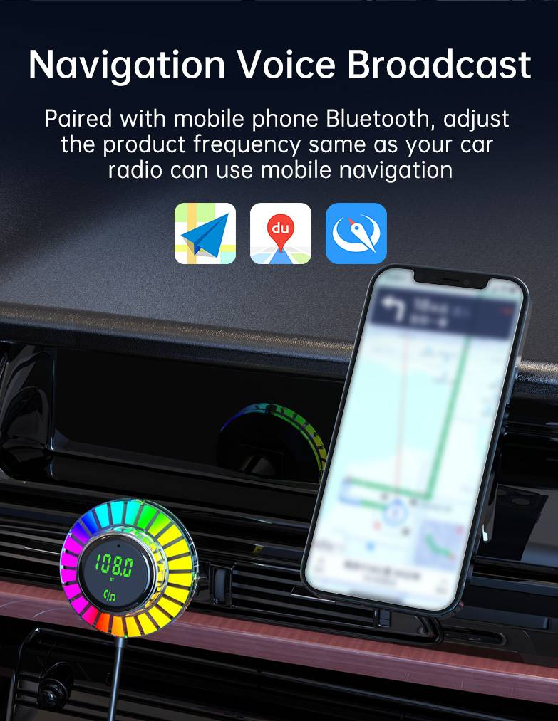 Lettore musicale Bluetooth universale per auto con display a LED - Ricarica PD30W+QC18W, assistente vocale, connessione stabile_voghion.com