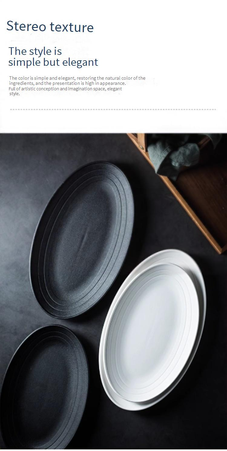 Witte ovale keramische visschaal - extra grote diepe schaal voor het stomen/grillen van vis_voghion.com