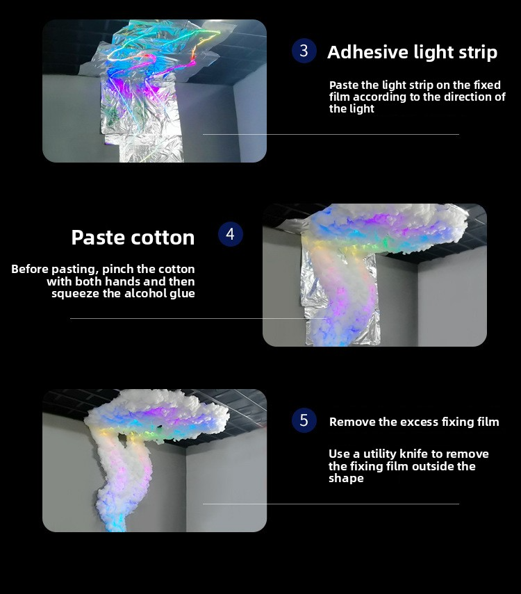 Lampada Thunder Cloud - Illuminazione d'atmosfera a LED RGB intelligente per escape room, bar e postazioni di gioco - Controllo vocale, effetti fai da te, design impermeabile_voghion.com