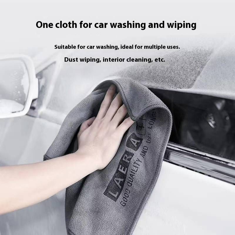 Suede Car Wash Towels - Ultra-Soft Microfiber Cleaning Cloths For Auto Detailing & Interior Care (25x30cm To 35x75cm, Gray) - Lint-Free_voghion.com