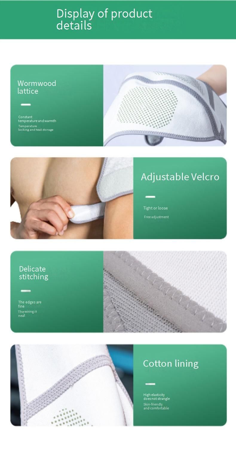 Schulterbandage mit Beifußkraut zur Linderung von Nacken- und Schulterschmerzen – Wärmespeichernd, verstellbar und atmungsaktiv für Damen und Herren – Für Winterschlaf und den täglichen Gebrauch_voghion.com