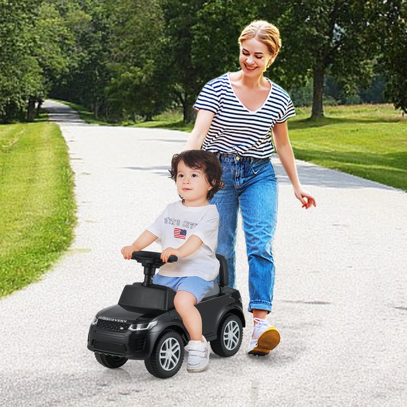 Sit And Scoot Ride On Toy Kids Ride On Push Car-Black_voghion.com
