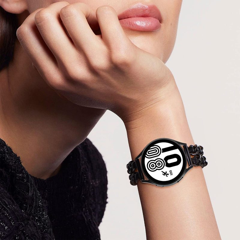 20 mm pašček za Samsung Galaxy Watch 5 4 40 mm 44 mm 42/46 mm active 2 Gear S3 Verižna zapestnica iz nerjavečega jekla Huawei GT2/3_voghion.com