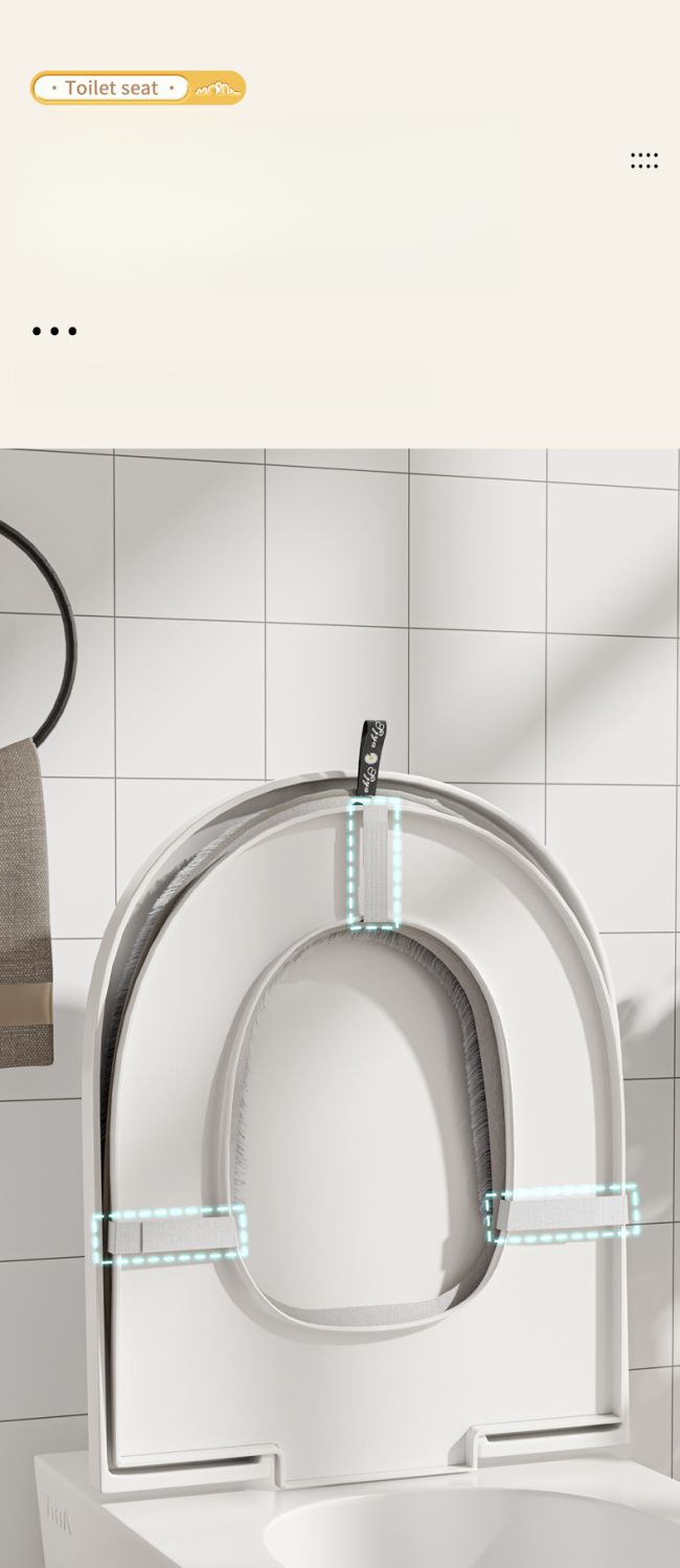 Toilettensitzauflage für den Heimgebrauch, verdickter, selbstklebender Wintersitzbezug, universelles, niedliches Ganzjahres-Toilettenkissen_voghion.com