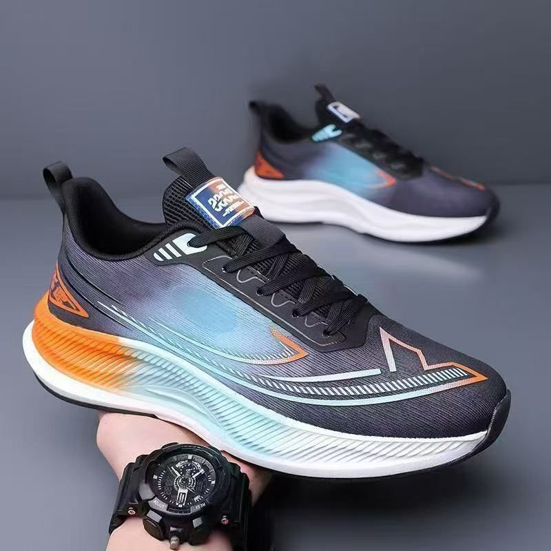 Comfortable Breathable Men's 2025 Spring New Style Mesh Soft Bottom Lightweight Running Youth Sports Trendy Shoes_voghion.com