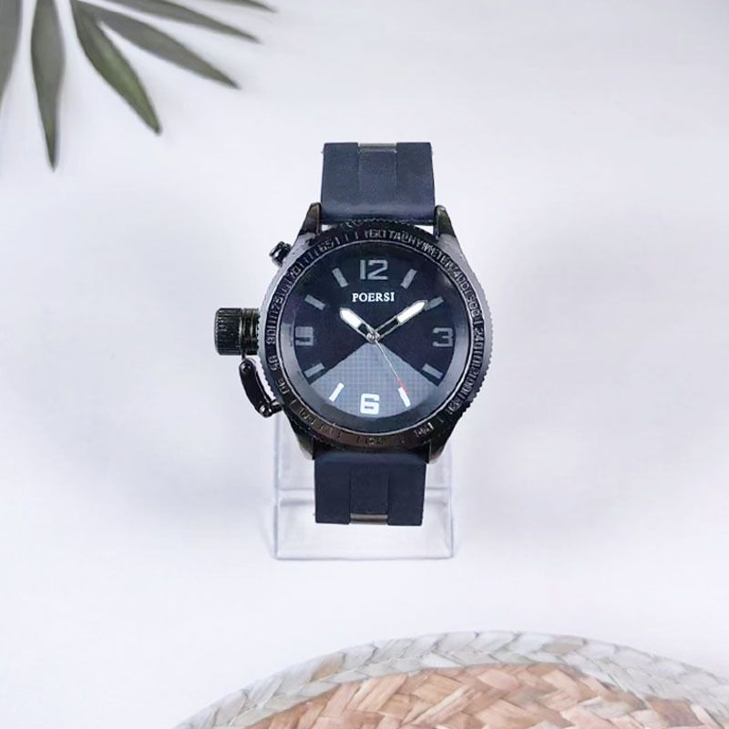Nuovo orologio da polso da uomo, casual, alla moda e alla moda, con quadrante grande e rotondo in silicone._voghion.com