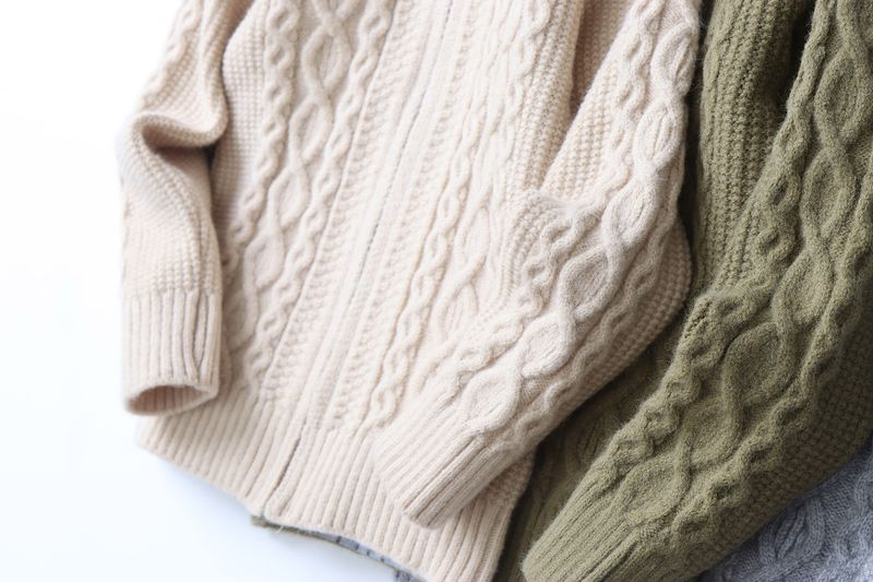 Mother & Kids Lambswool Stand Collar Sweater Soft Warm Knit Pullover For Big Kids Winter Autumn Cozy Wear, Striped Design, Multiple Colors & Sizes_voghion.com