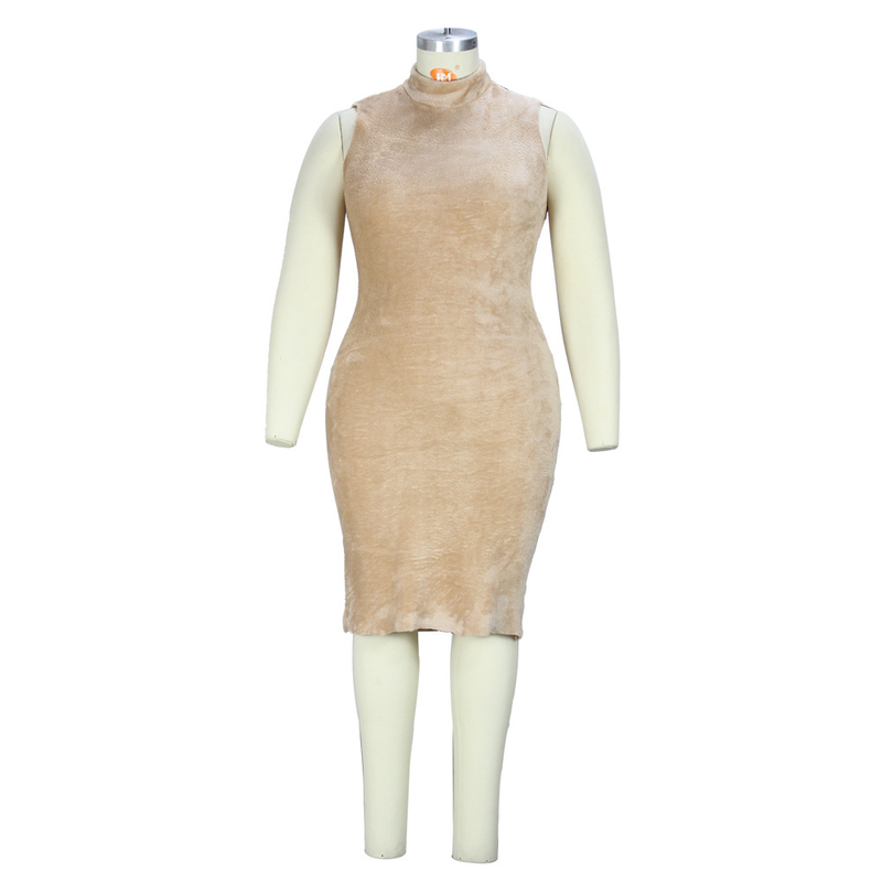 Women's dress coat two-piece set loose belt long cardigan velvet suit_voghion.com