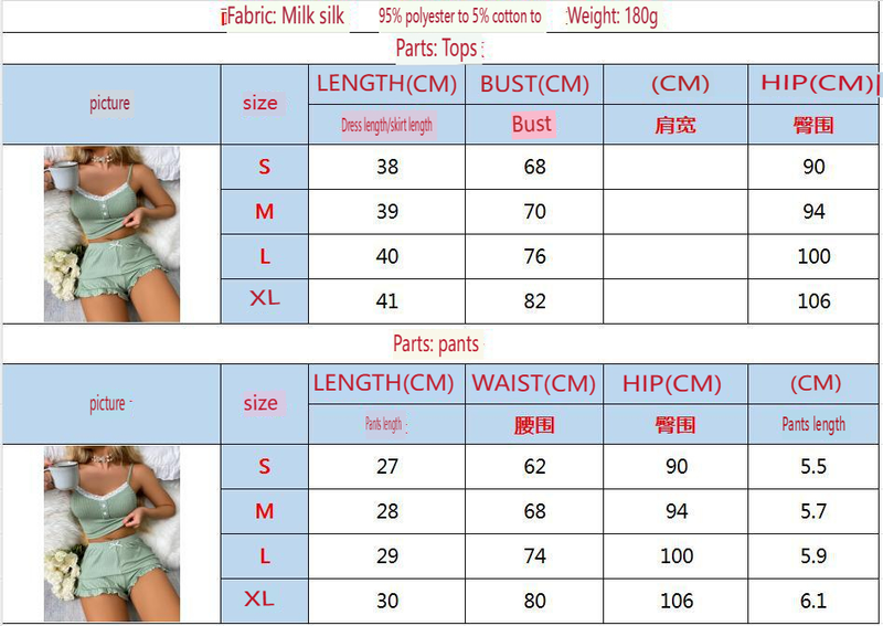 Sexy lace suspender pajamas suit shorts women's home wear Pajamas_voghion.com
