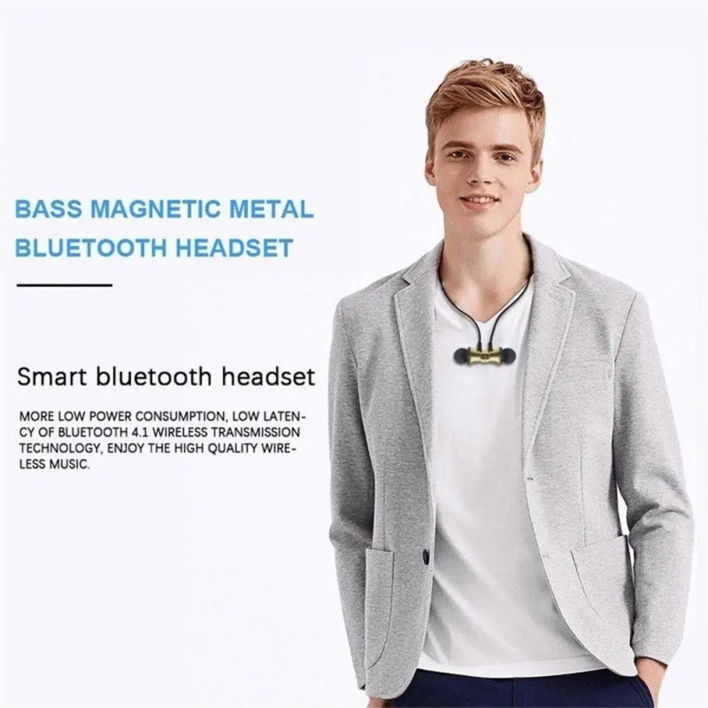 XT11 Magnetisk trådløs Bluetooth-hodetelefon In-Ear Stereo Musikkhodesett Sportsøreplugg med mikrofon Universalhodetelefoner_voghion.com