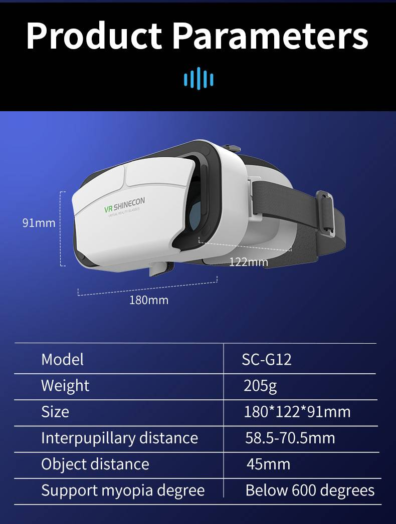ochelari vr film 3d consolă de jocuri integrată ochelari imersivi de realitate virtuală vrshinecon_voghion.com