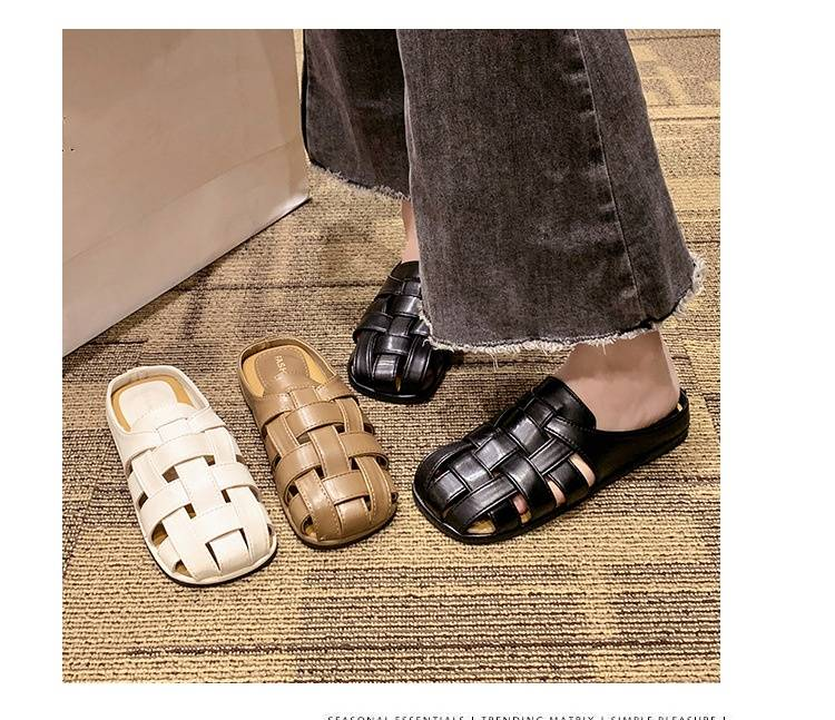 Ciabatte Baotou di senso avanzato da donna indossano un pedale nell'estate 2024 nuovi sandali da tempo libero Joker Mueller con temperamento francese_voghion.com