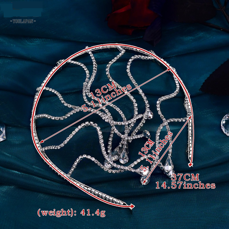 Copricapo da sposa con strass, catena per capelli, accessori per abito da sposa, fascia per capelli fatta a mano, catena per capelli sulla fronte_voghion.com