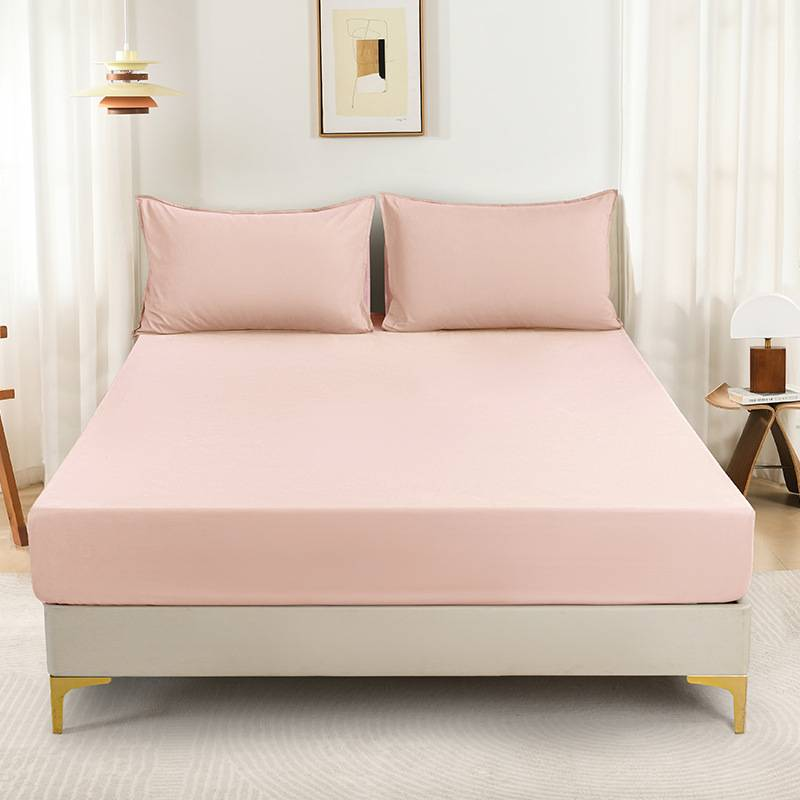 Lenzuolo con angoli in 100% cotone a fibra lunga - Gonna da letto spazzolata extra spessa con protezione elastica completa, coprimaterasso antipolvere_voghion.com