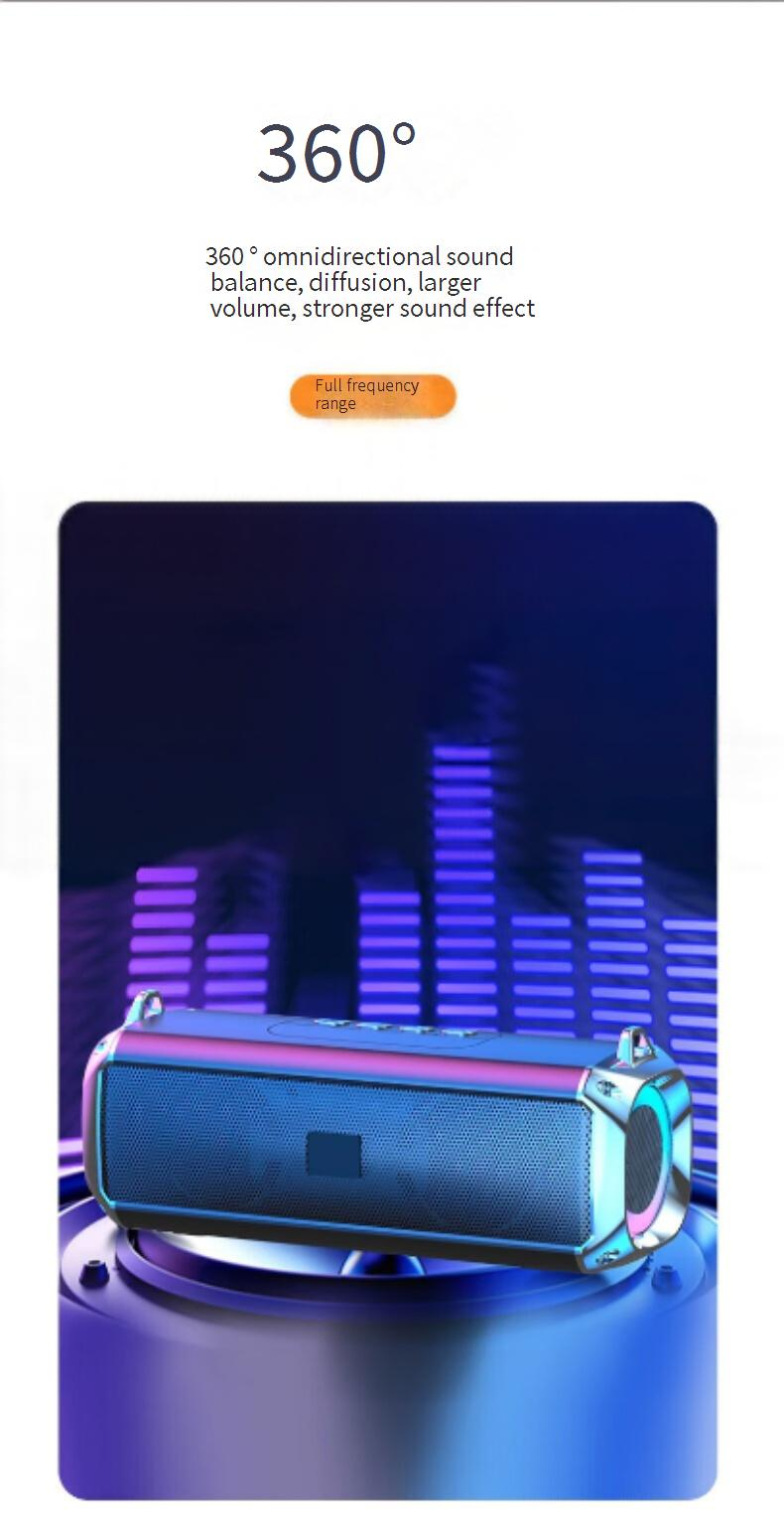 Portable Speakers New Wireless Bluetooth Speaker Strap Type Double Speaker Subwoofer Outdoor Multi Function Audio_voghion.com