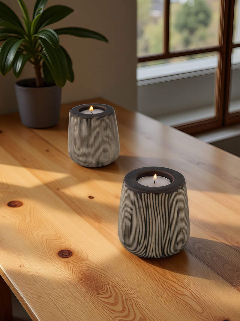1pc European And American Classical Style Cup Candle Holder Ancient Century Halloween Decorative Ornaments Wood Shape Candle Holder_voghion.com